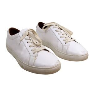 New Republic By Mark McNairy WHITE GENUINE LEATHER LACE UP ATHLETIC SHOES 13US